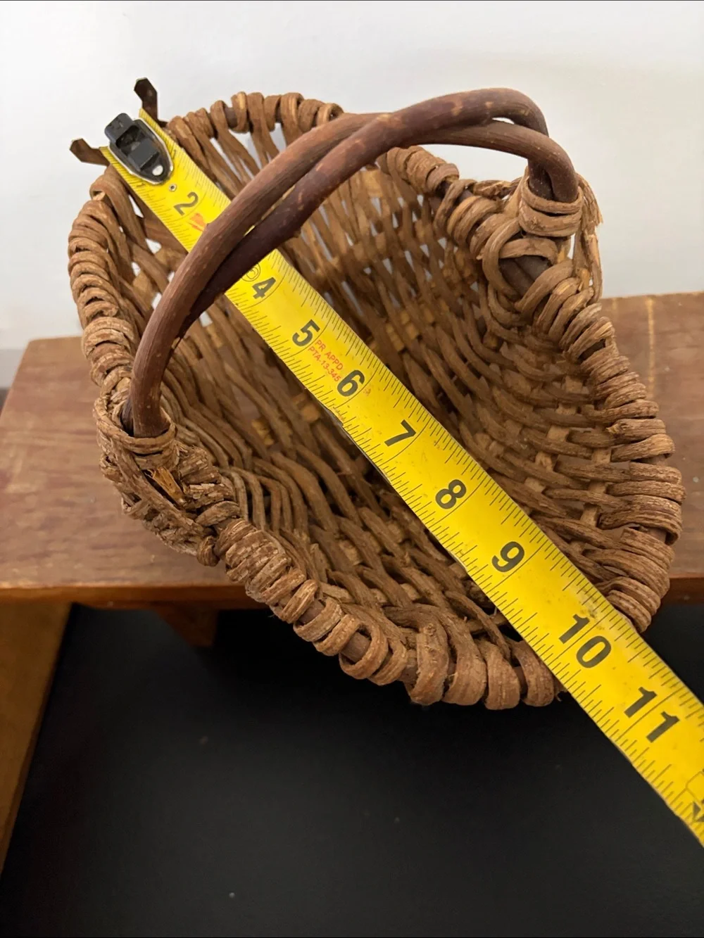 Gods Eye Woven grapevine Basket with Handle - Brown